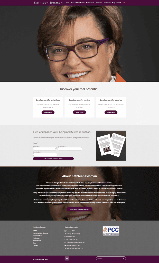 Coach website ontwikkeling