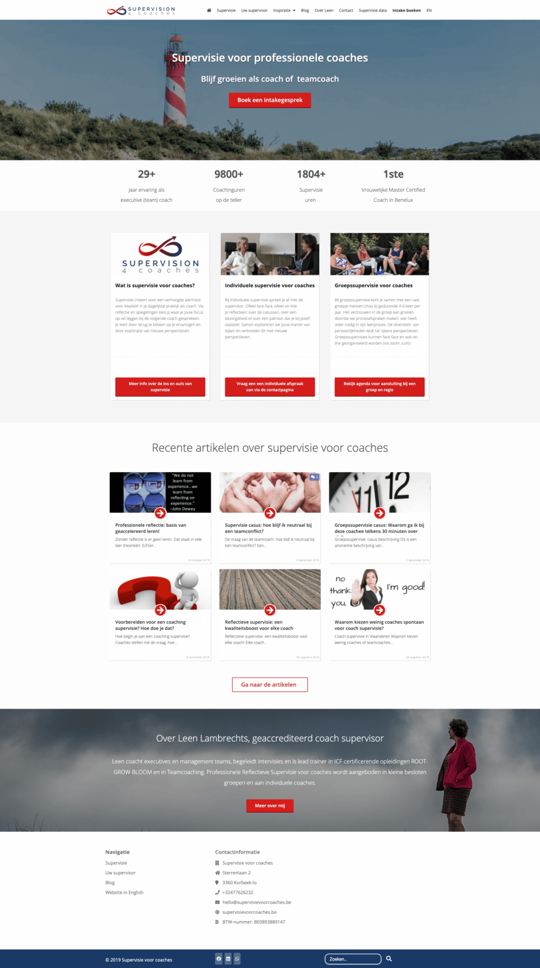 coach trainer website maken