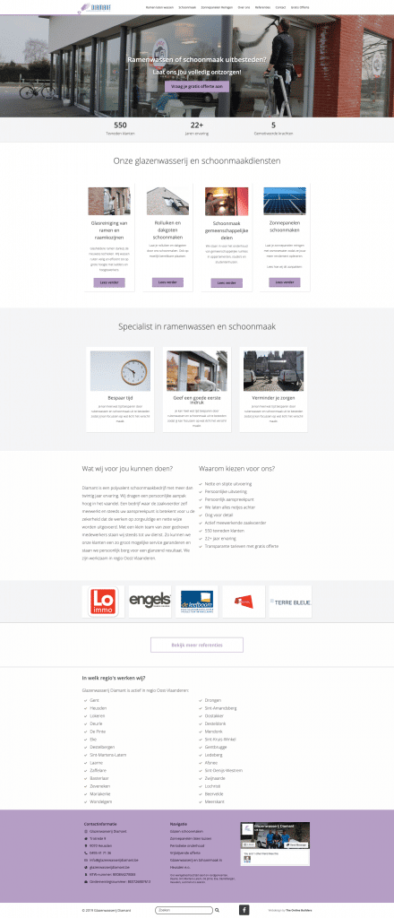 glazenwasser website maken