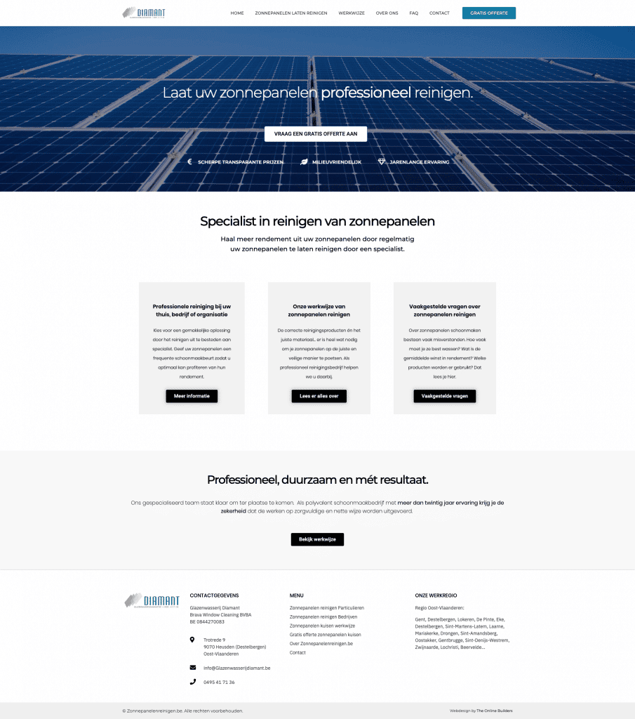 schoonmaakbedrijf website laten maken