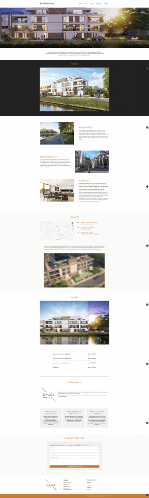 website voor verkoop residenties projectontwikkeling